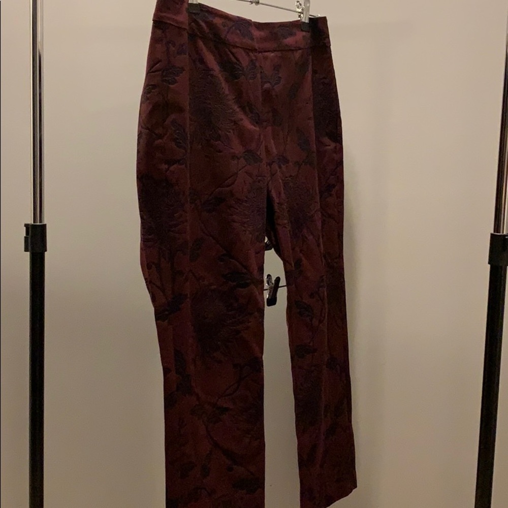 two tone embossed dress pants
